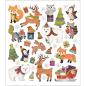 Mobile Preview: Sticker mit weihnachtlichen Tiermotiven