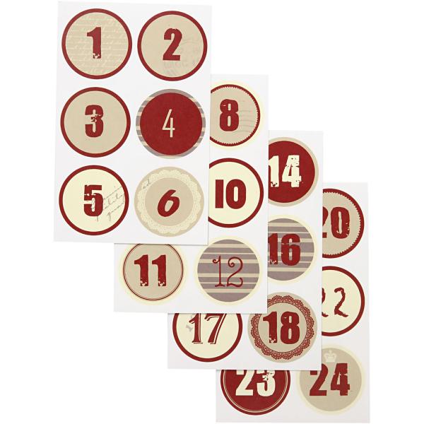 Sticker Kalenderzahlen